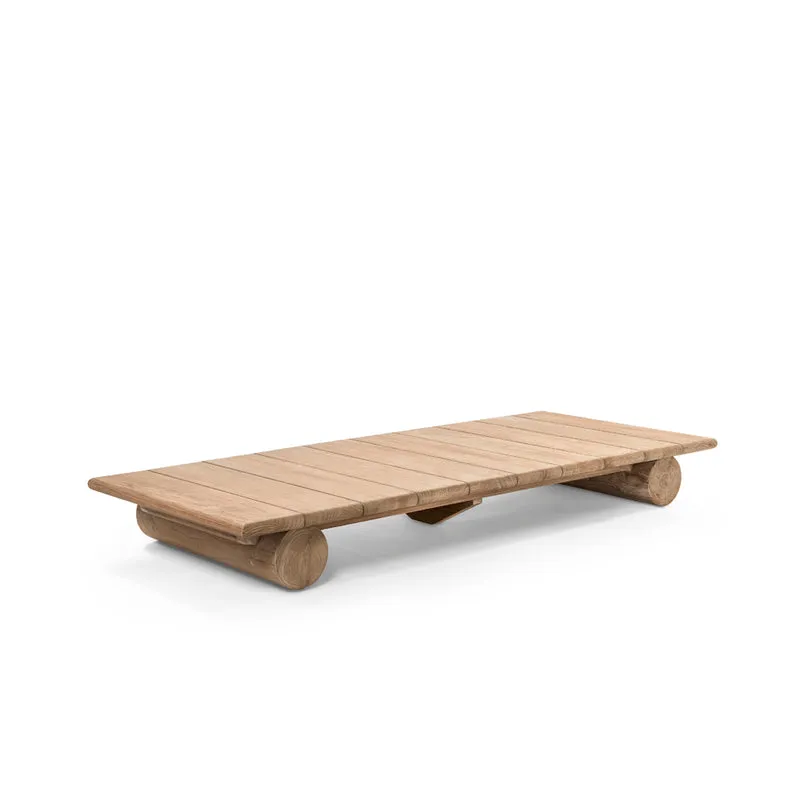Sonnenliege Edge Teak Natural Grey