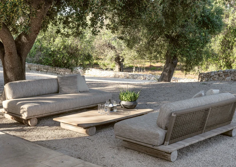 Sonnenliege Edge Teak Natural Grey