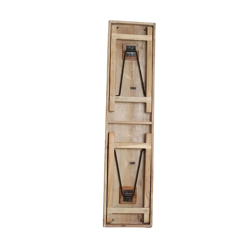 Konsolentisch aus recyceltem Altholz mit Limewash-Finish - klappbar