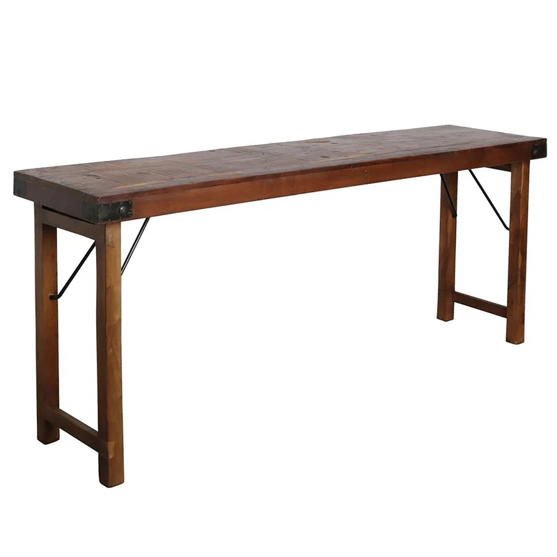Konsolen-Tisch Vintage Living Shabby-Chic Braun