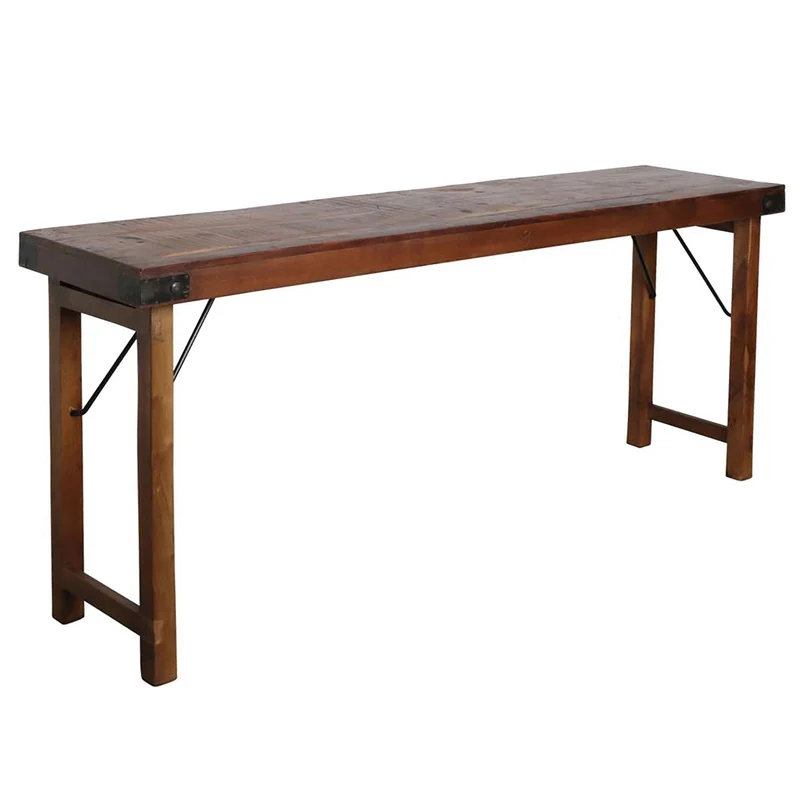 Konsolen-Tisch Vintage Living Shabby-Chic Braun
