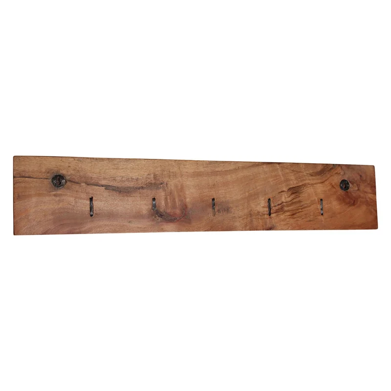 Wandgarderobe aus Altholz 5 Haken Handmade Vintage Industrie Look