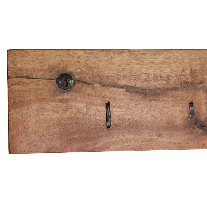 Wandgarderobe aus Altholz 5 Haken Handmade Vintage Industrie Look