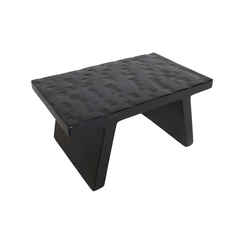 Rustikaler Mangoholz-Blumentisch/Hocker