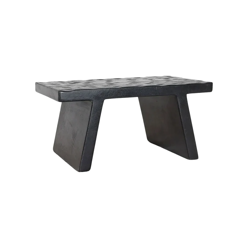 Rustikaler Mangoholz-Blumentisch/Hocker