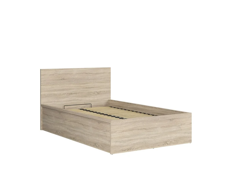 Tetrix Single Bed 120×200 cm + Mimas Mattress Set – Sonoma Oak