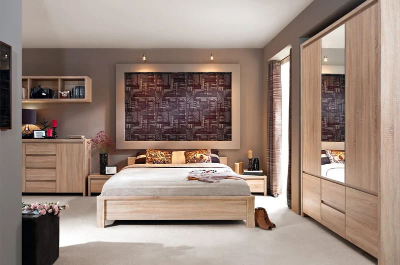 Kaspian Bed Frame 160×200 cm – Sonoma Oak