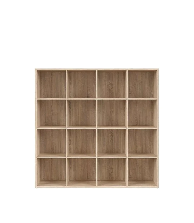 Nepo Plus Cube Bookcase 151×146.5 cm – 16 Shelves | Sonoma Oak