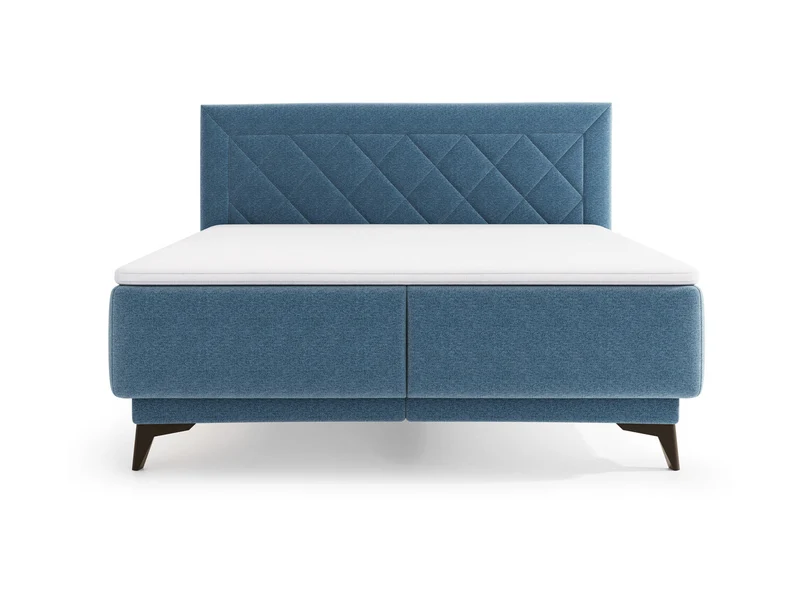 Zalea Upholstered Bed 160×200 – Neve 74 | Built-in Pocket Mattress & 4cm Premium Topper Included