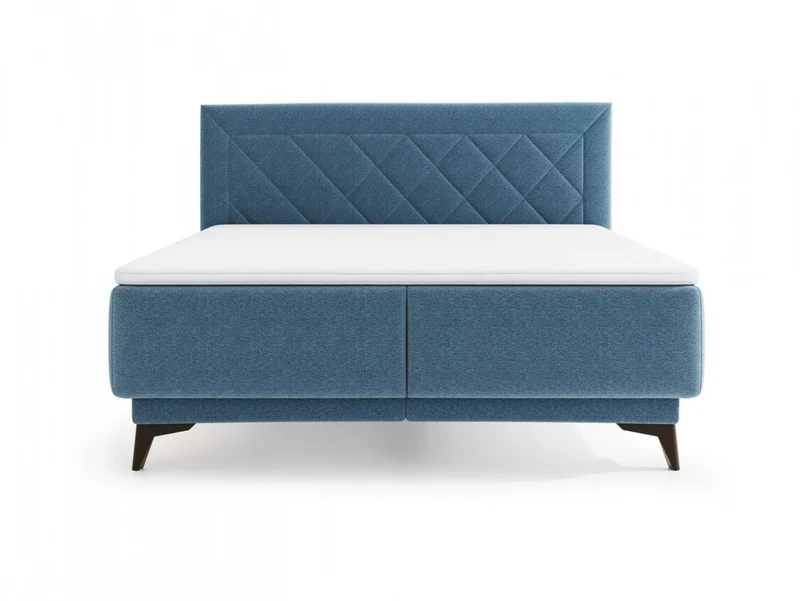 Zalea Upholstered Bed 160×200 – Neve 74 | Built-in Pocket Mattress & 4cm Premium Topper Included