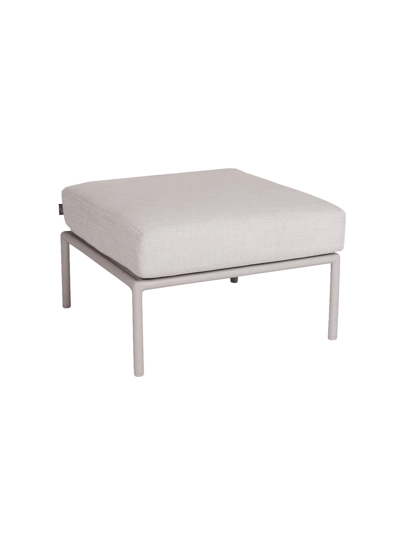 Hocker Romy Lounge Aluminium greige Kissen 100% Polyacryl Vanilla