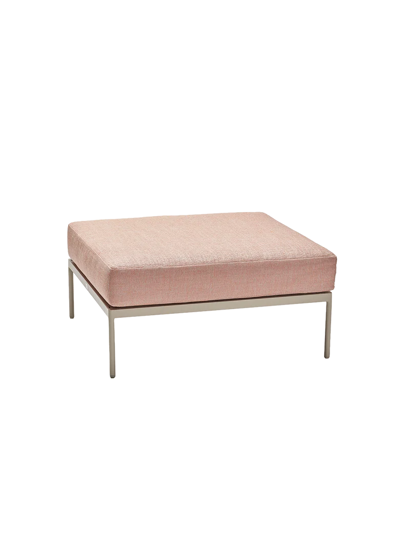 Hocker Coco Lounge Aluminium greige Kissen 100% Polyacryl Lychee