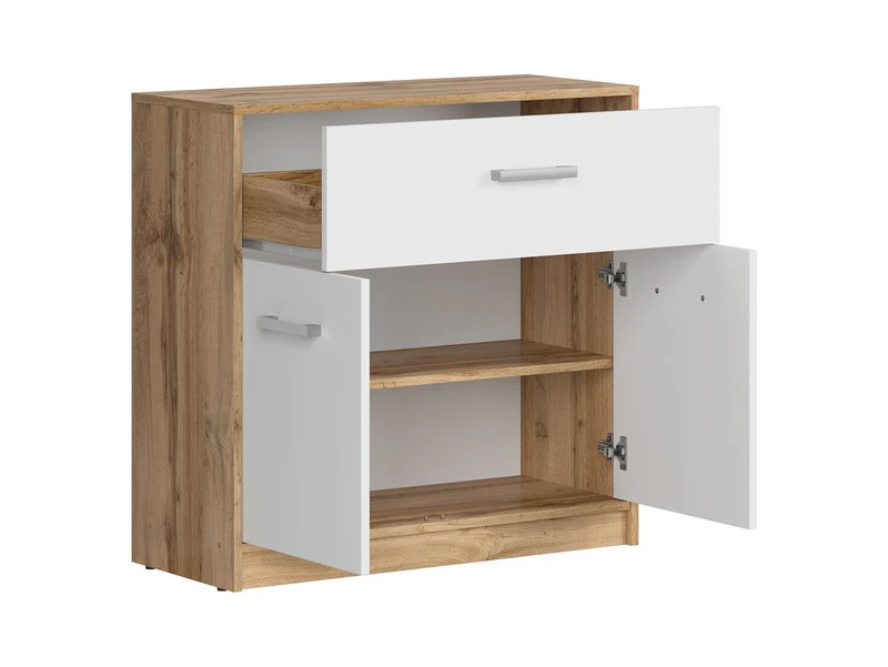 Matos 2-Door Chest of Drawers – Wotan Oak / White