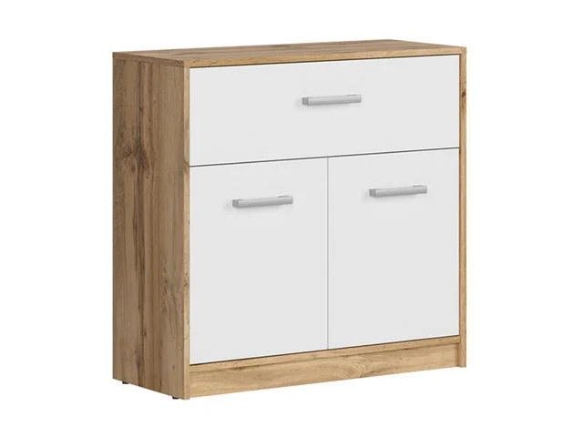 Matos 2-Door Chest of Drawers – Wotan Oak / White