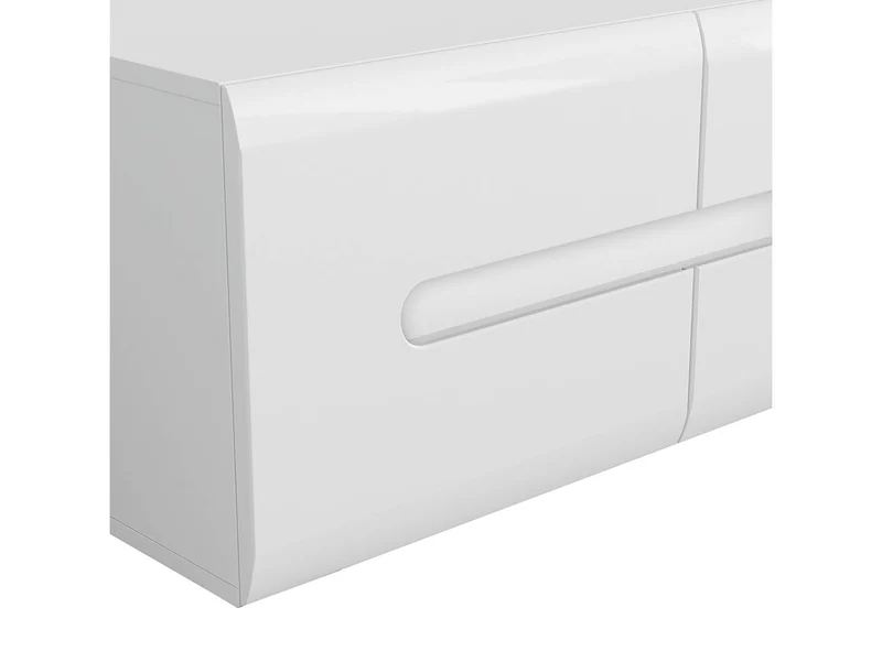 Azteca Trio TV Cabinet 150 cm – White / White Gloss