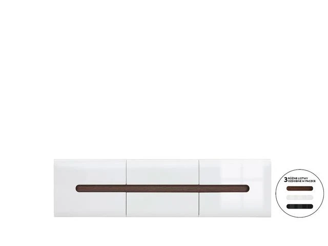 Azteca Trio TV Cabinet 150 cm – White / White Gloss