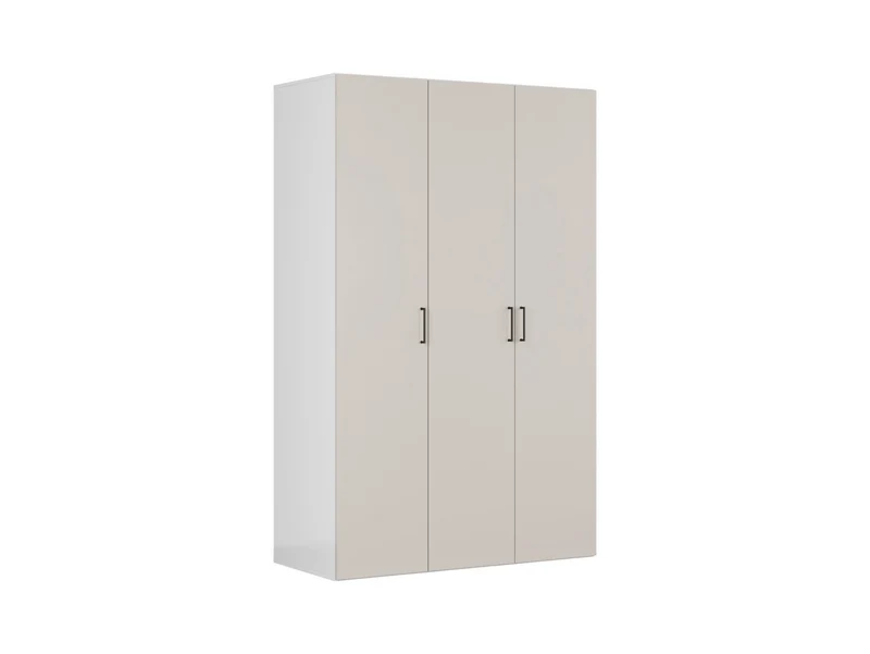 Flex Modular Wardrobe 150 cm – 3 Doors – White / Cashmere