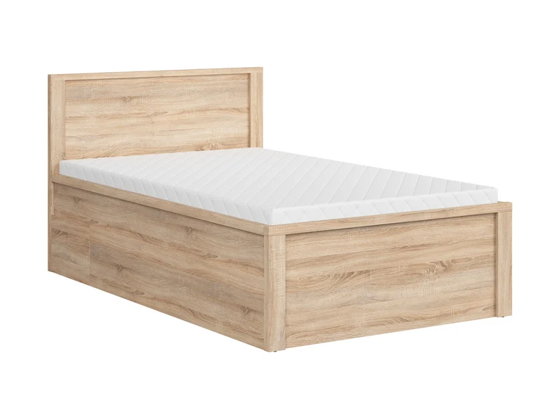 Kaspian Single Bed Frame 120×200 cm – Sonoma Oak