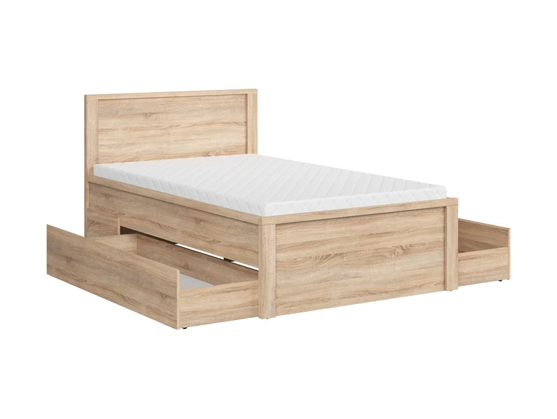 Kaspian Single Bed Frame 120×200 cm – Sonoma Oak