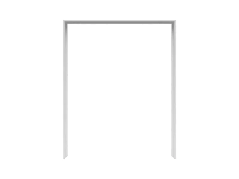 Tetrix Sliding Wardrobe 153 cm + Cover Strip Set – White Gloss