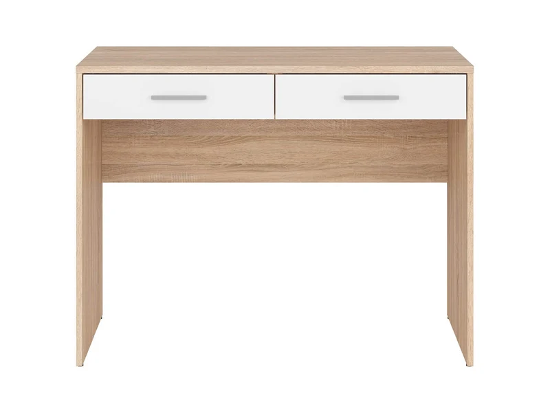 Nepo Plus Desk with 2 Drawers – Sonoma Oak / White