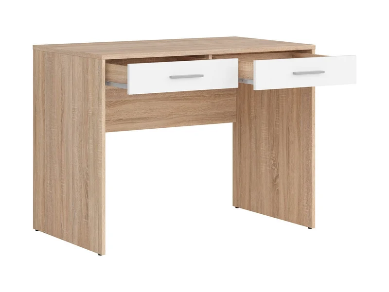 Nepo Plus Desk with 2 Drawers – Sonoma Oak / White