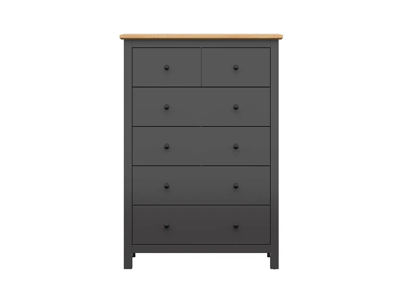 Hesen Chest of Drawers 6 Drawers – Graphite / Artisan Oak