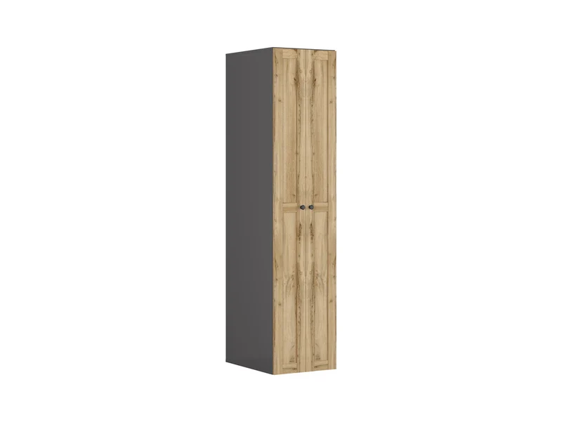 Flex Narrow Wardrobe Column 50 cm – Graphite / Wotan Oak