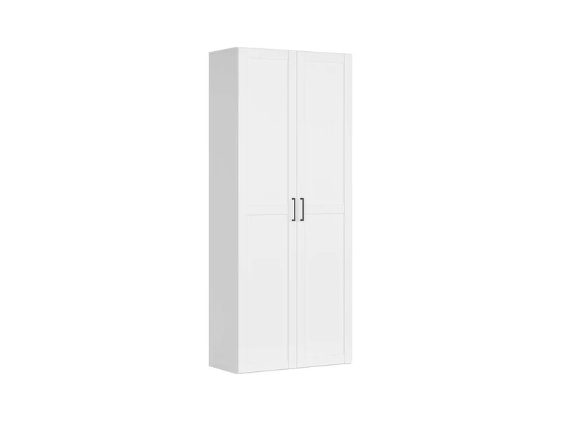 Flex Wardrobe 100 cm – White, 2 Rails, 3 Drawers & 4 Shelves