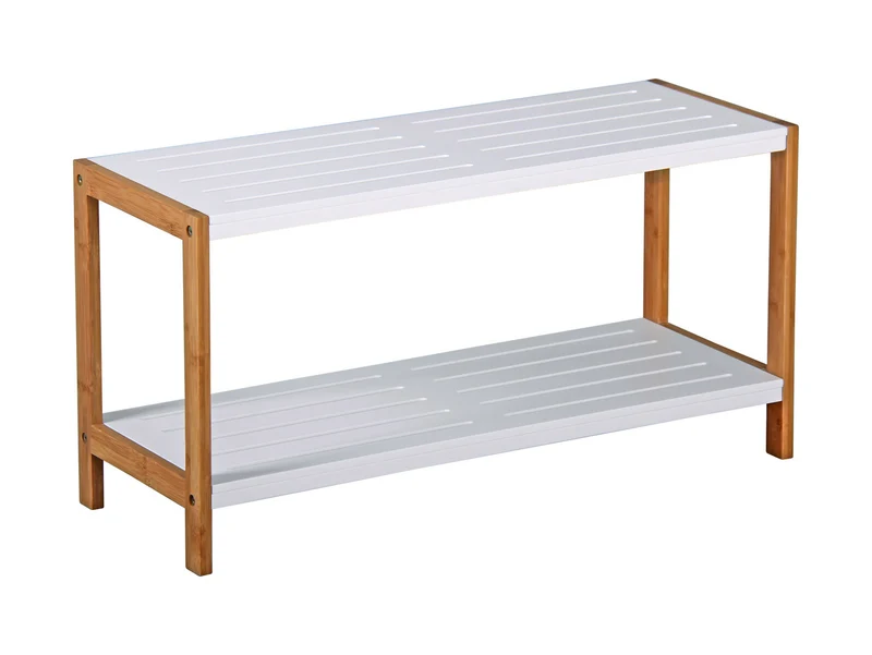 Jenny Bamboo Shoe Rack 2 Tiers – Bamboo / White