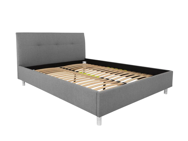 Mala Upholstered Bed Frame 160×200 cm – Inari 91 Grey