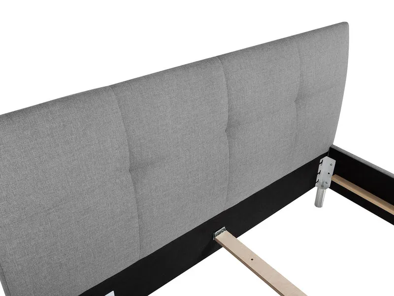 Mala Upholstered Bed Frame 160×200 cm – Inari 91 Grey