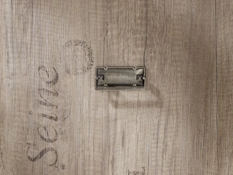 Malcolm Corner Wardrobe – Monument Oak / Tungsten Grey with Print