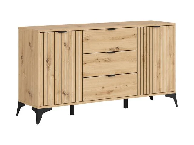 Lamea Chest of Drawers 150 cm – Artisan Oak / Black