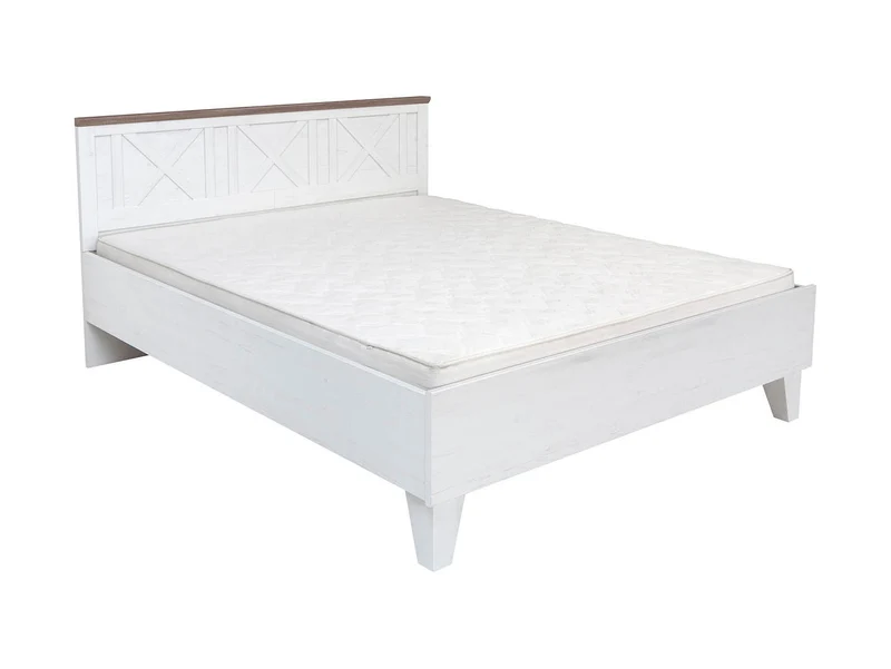 Stockholm Bed Frame 160×200 cm – Andersen Pine White / Dark Sonoma Oak