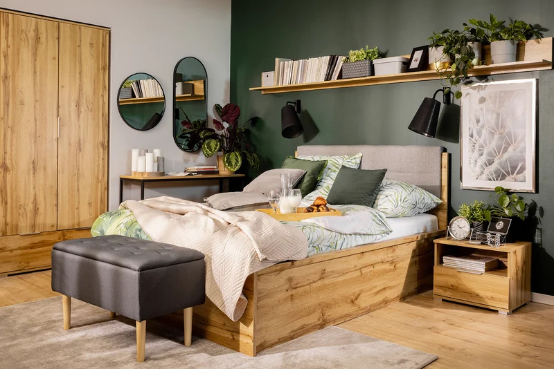 Zele Wall Shelf 135 cm – Wotan Oak, with Back Panel