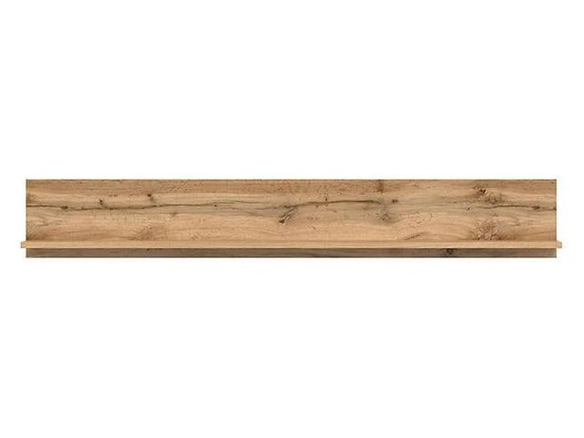 Zele Wall Shelf 135 cm – Wotan Oak, with Back Panel