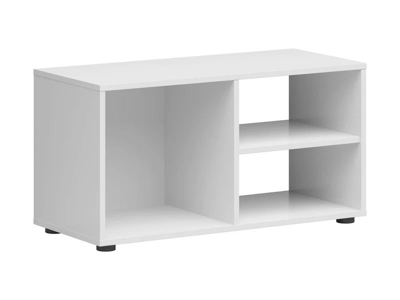 Neno TV Cabinet 80 cm – White, Open Shelves for Living Room or Youth Room