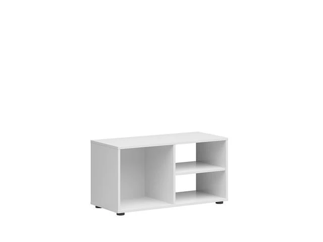 Neno TV Cabinet 80 cm – White, Open Shelves for Living Room or Youth Room
