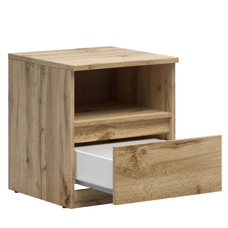 Tetrix Bedside Table – Wotan Oak