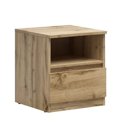 Tetrix Bedside Table – Wotan Oak
