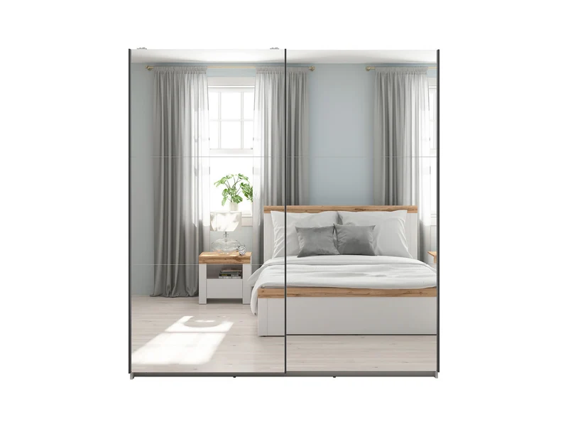 Tetrix Sliding Door Wardrobe 183 cm with Mirrors – Uni Kashmir