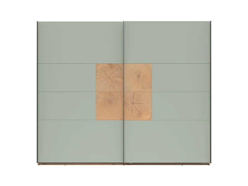 Sindara Sliding Door Wardrobe 270 cm – Artisan Oak / Sage Salbei