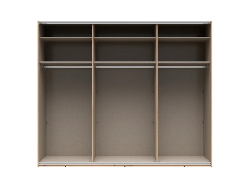 Sindara Sliding Door Wardrobe 270 cm – Artisan Oak / Sage Salbei