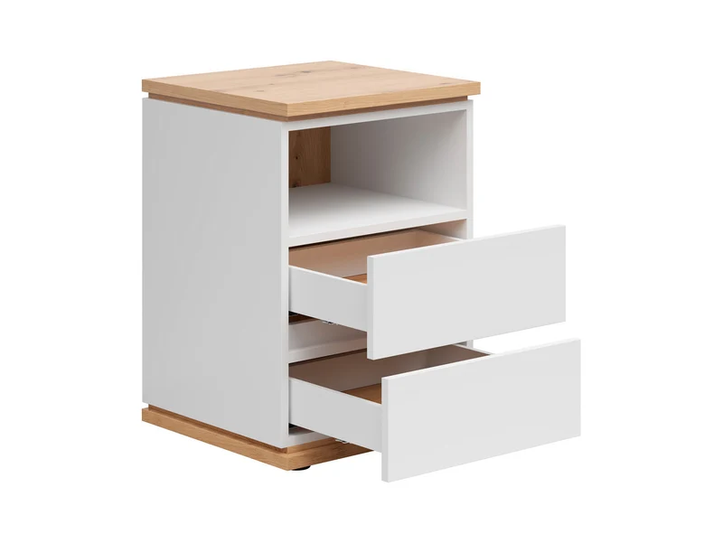 Yamael — Compact Cabinet with 2 Drawers & Shelf