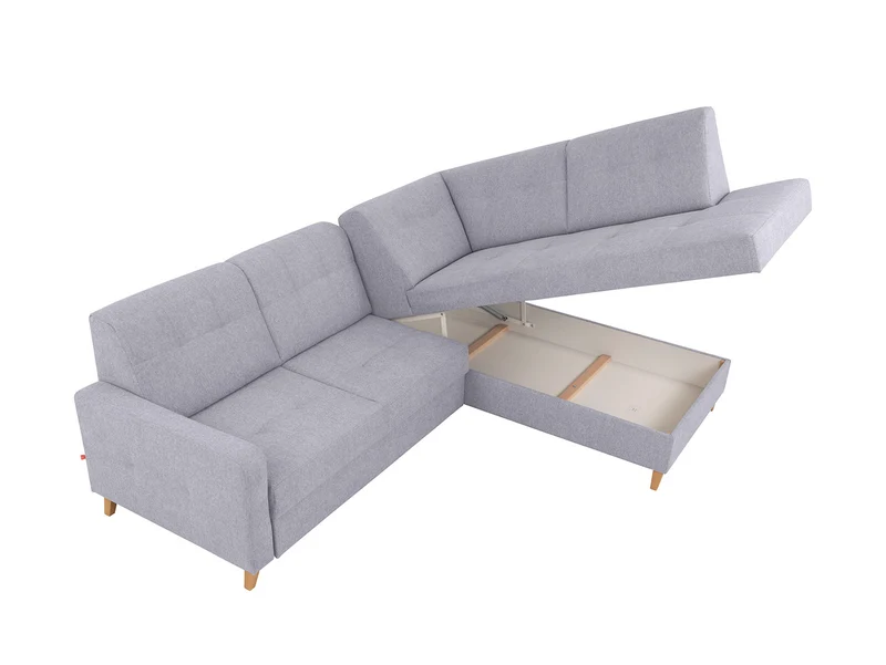 Lars Corner Sofa (Right-Hand) – Primo 88, Dolphin Sleep Function, Bedding Storage, Decorative Stitching