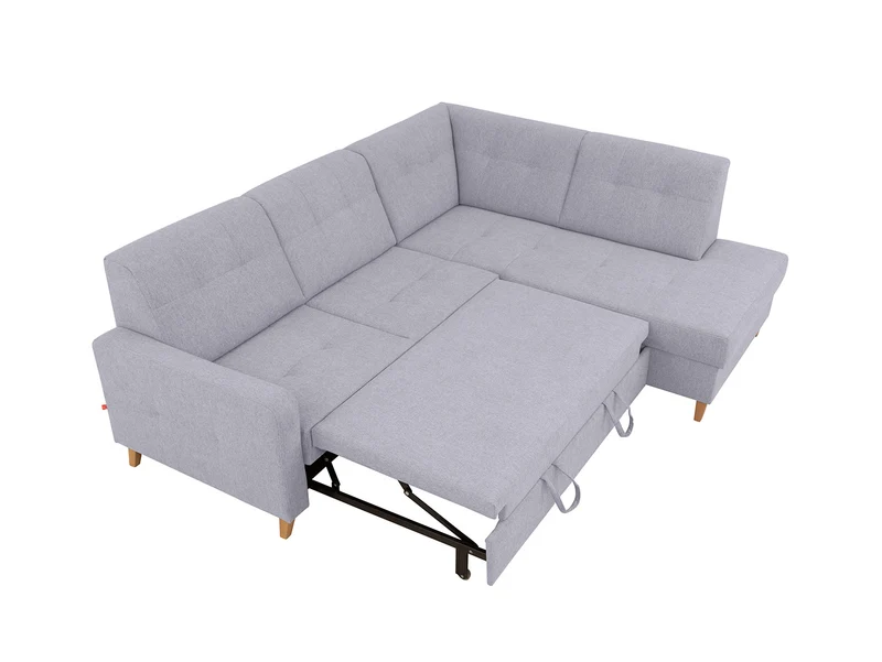 Lars Corner Sofa (Right-Hand) – Primo 88, Dolphin Sleep Function, Bedding Storage, Decorative Stitching
