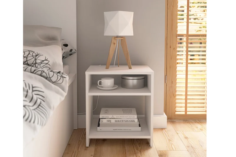 Neno Bedside Table – White