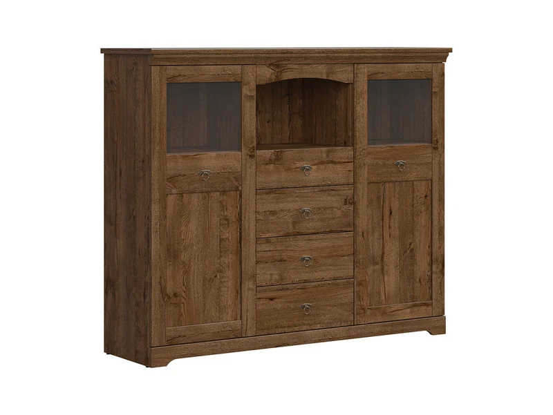 Patras Sideboard with Glazed Doors – April Oak