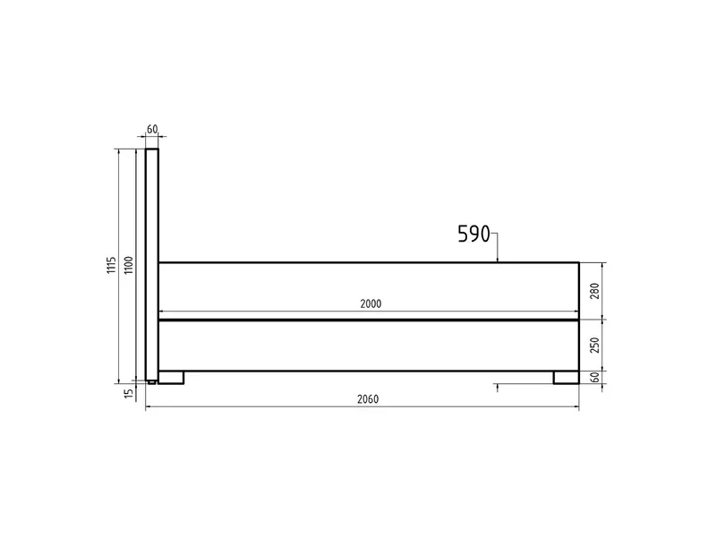 Reve Upholstered Bed with Dual Pocket Spring Mattresses & Storage | 140x200cm